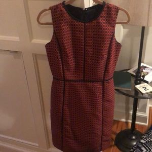 J crew sheath dress in red/navy